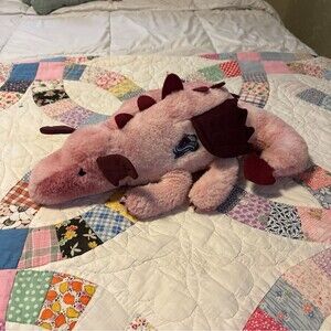 Pink Plush Dragon NHL Avalanche CO Souvenir Stuffed Animal